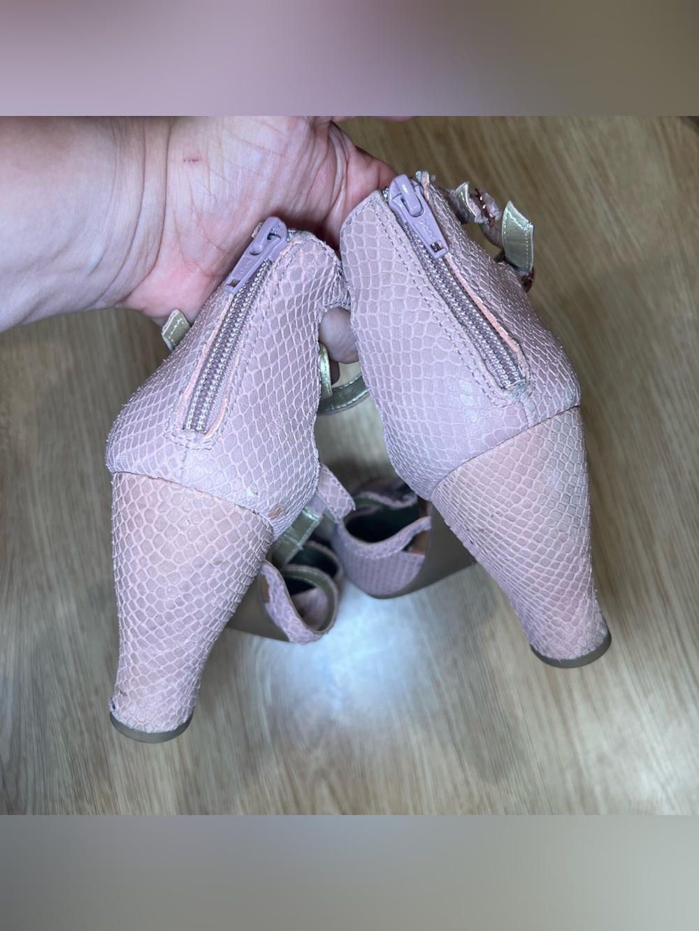 Seychelles Dusty Pink T-Strap Block Heel Pumps size 8.5 - Picture 5 of 9